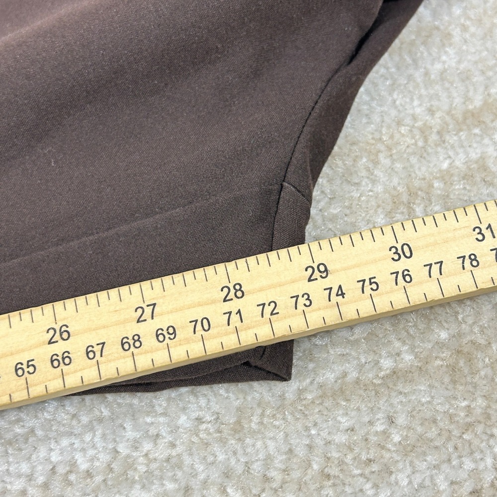 Rafaella Studio Womens Dark Academia Petite Straight Leg Trousers Brown Size 4P - Picture 6 of 10